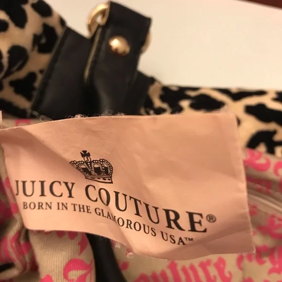 Juicy Couture Leopard Print Satchel with Black Accents - Picture 5 of 8